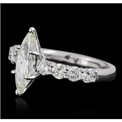 14KT White Gold 1.96ctw Marquise Cut Diamond Ring