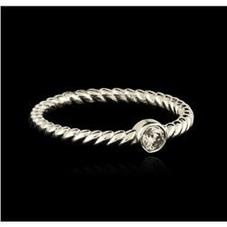 14KT White Gold 0.09ct Diamond Ring