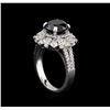 Image 4 : 4.24ctw Fancy Black Diamond Ring - 14KT White Gold