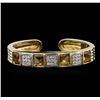 Image 1 : 14KT Yellow Gold 10.16ctw Citrine and Diamond Bracelet