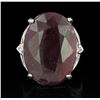 Image 2 : SILVER 29.21ct Corundum and Topaz Ring