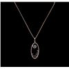 Image 2 : 14KT Rose Gold 0.69ctw Diamond Pendant With Chain