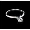 Image 1 : 0.44ct Diamond Solitaire Ring - 14KT White Gold