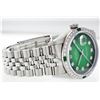 Image 2 : Rolex Stainless Steel Diamond and Emerald DateJust Men's Watch