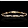 Image 1 : 14KT Two-Tone Gold 0.67 ctw Diamond Bracelet