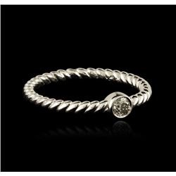 14KT White Gold 0.09 ctw Diamond Ring