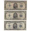 Image 1 : 1934 $5 Silver Certificate Currency Lot of 3