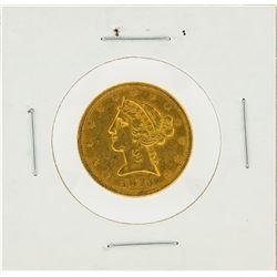 1873 $5 Open 3 XF Liberty Head Half Eagle Gold Coin