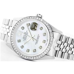 Rolex Stainless Steel 1.00 ctw Diamond DateJust Men's Watch