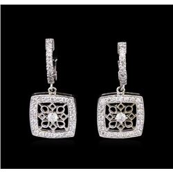 14KT White Gold 0.30 ctw Diamond Earrings