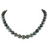 Image 1 : Tahitian Cultured Pearl Necklace With Diamond Clasp