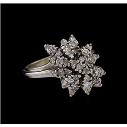 14KT White Gold 0.95 ctw Diamond Ring