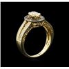 Image 3 : 14KT Yellow Gold 0.95 ctw Diamond Unity Ring