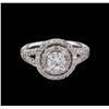 Image 2 : 14KT White Gold 1.15 ctw Diamond Ring
