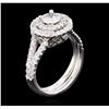 Image 3 : 14KT White Gold 1.15 ctw Diamond Ring