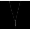 Image 2 : 14KT White Gold 0.58 ctw Diamond Pendant With Chain