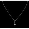 Image 2 : 14KT White Gold 0.25 ctw Diamond Pendant With Chain