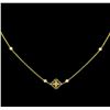 Image 1 : James Kurk 0.80 ctw Sapphire and Diamond Necklace - 14KT Yellow Gold