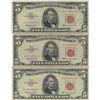 Image 1 : 1963 $5 Red Seal Bill Lot of 3
