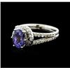 Image 1 : 14KT White Gold 2.13 ctw Tanzanite and Diamond Ring