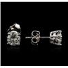Image 2 : 14KT White Gold 1.29 ctw Diamond Stud Earrings