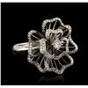 Image 1 : 14KT White Gold 0.71 ctw Diamond Ring