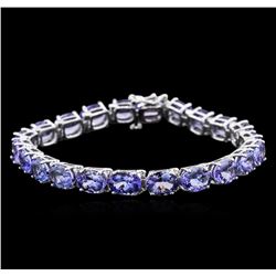 14KT White Gold 26.35 ctw Tanzanite Bracelet