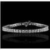 Image 1 : 14KT White Gold 7.52 ctw Diamond Bracelet
