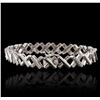 Image 2 : 14KT White Gold 1.07 ctw Diamond Bracelet