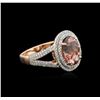 Image 1 : 14KT Rose Gold 3.62 ctw Pink Tourmaline and Diamond Ring