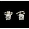 Image 1 : 0.90 ctw Diamond Stud Earrings - 14KT White Gold