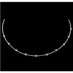 1.13 ctw Diamond Necklace - 18KT White Gold