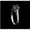 Image 4 : 3.67 ctw Black Diamond Ring - 14KT White Gold