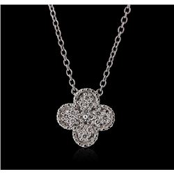 18KT White Gold 0.15 ctw Diamond Necklace