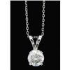 Image 3 : GIA Certified 1.03 ctw Diamond Pendant With Chain- 14K White Gold