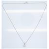 Image 7 : GIA Certified 1.03 ctw Diamond Pendant With Chain- 14K White Gold