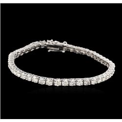 14KT White Gold 5.52 ctw Diamond Tennis Bracelet