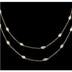 6.56 ctw Diamond Necklace - 18KT Yellow Gold