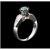 Image 3 : 1.84 ctw Fancy Blue Diamond Ring - 18KT White Gold