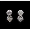 Image 1 : 14KT White Gold 0.81 ctw Diamond Earrings