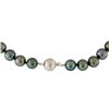 Image 2 : Tahitian Cultured Pearl Necklace With Diamond Clasp