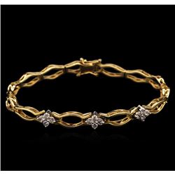 0.60 ctw Diamond Bracelet - 14KT Yellow Gold