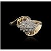 Image 2 : 14KT Yellow Gold 0.15 ctw Diamond Ring
