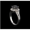 Image 3 : 3.41 ctw Black Diamond Ring - 14KT White Gold