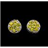 Image 1 : 0.70 ctw Yellow Sapphire Earrings - 14KT White Gold