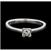 Image 1 : 14KT White Gold 0.18 ctw Diamond Solitaire Ring