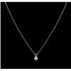 Image 2 : 0.79 ctw Diamond Pendant With Chain - 14KT White Gold