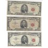 Image 1 : 1963 $5 Red Seal Bill Lot of 3