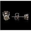 Image 2 : 14KT White Gold 0.63 ctw Diamond Stud Earrings