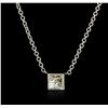 Image 1 : 14KT White Gold 0.41 ctw Diamond Necklace